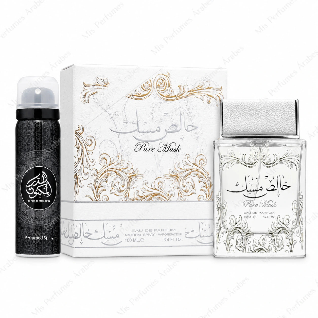 Pack Perfume Pure Musk de Lattafa 100ml + Desodorante