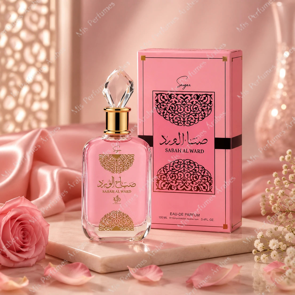 Perfume Sabah Al Ward Sugar de Al Wataniah 100ml
