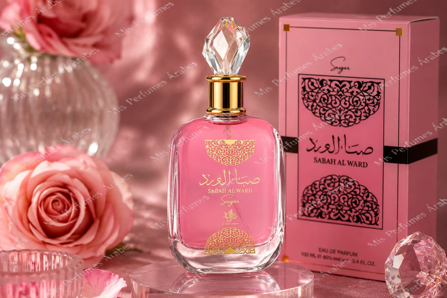 Perfume Sabah Al Ward Sugar de Al Wataniah 100ml